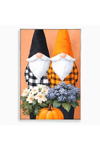 Luxcanva Tablou Canvas Micii Gardieni ai Toamnei 40x60 cm cu Rama Argintiu Mi...