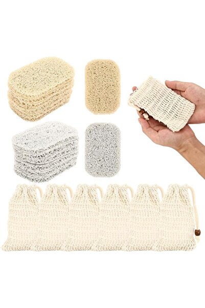 KASTWAVE 12PCS Soap Saver Pads with 6PCS Soaps Bags, Non-Slip Soap Pouch and ...
