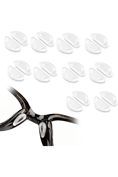 GENERAL 10 Pairs Silicone Eyeglass Nose Pads, Adhesive & Stick-on Anti-Slip C...