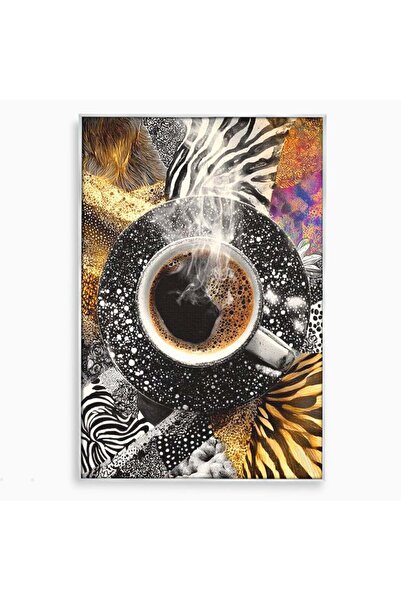 Luxcanva Tablou Canvas Wild Coffee 70x100 cm cu Rama Argintiu Wild Coffee Exo...