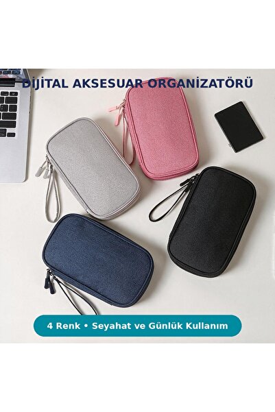 Genel Markalar Taşınabilir Dijital Aksesuar Organizer Çanta Kablo Şarj Aleti ...