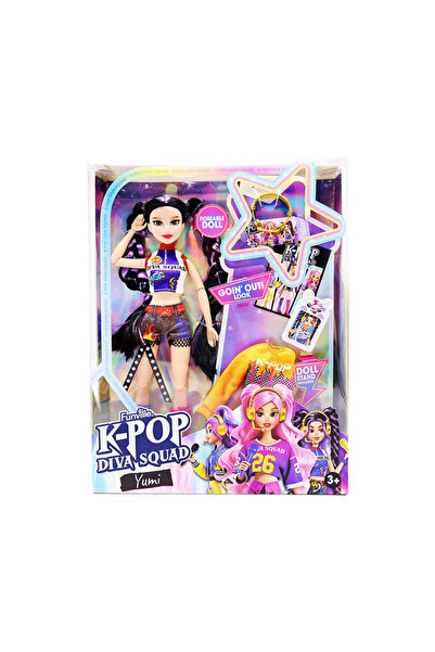 Funville Модна кукла K-Pop Diva Squad 670214, 29 см, с аксесоари, случаен модел