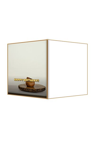 OEM Anniversary Greeting Card Polished Wooden Bowl, Elegant Design, 13.3x19.4...