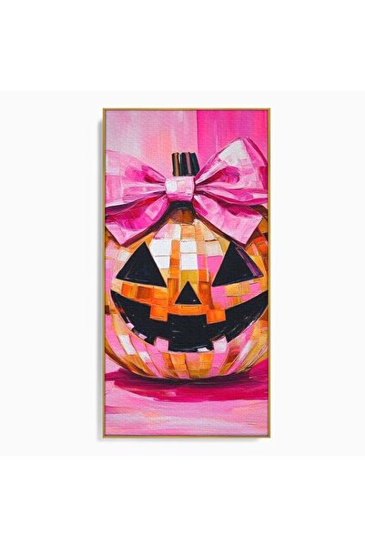 Luxcanva Tablou Canvas Halloween Glam 50x100 cm cu Rama Auriu Halloween Glam ...