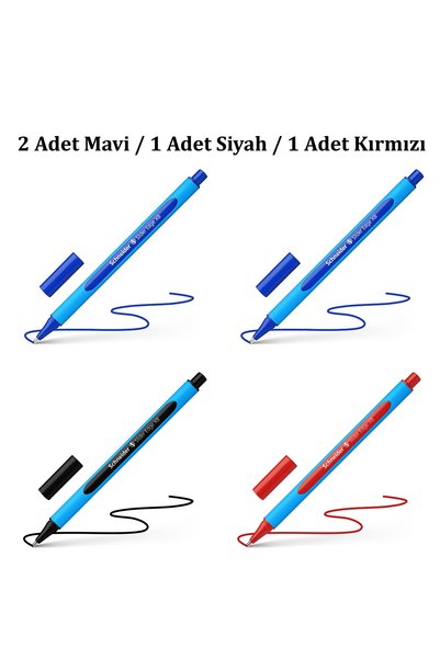 SCHNEIDER Slider Edge Xb Ballpoint Tükenmez Kalem 4 ADET