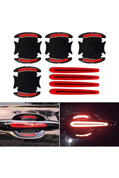 KASTWAVE Car Door Cup Handle Paint Scratch Protector Sticker 3D Carbon Fiber ...