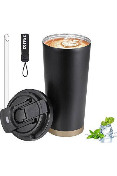 LEFAFA Travel Coffee Mug, 530ml Vacuum Insulated Coffee Mug with Leak-proof L...
