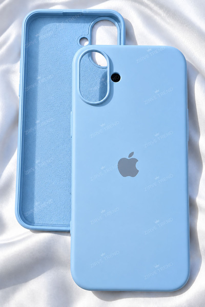 Revasser iPhone 16 için Kılıf Lansman Logolu İçi Yumuşak Kadife 16 kılıfı sil...