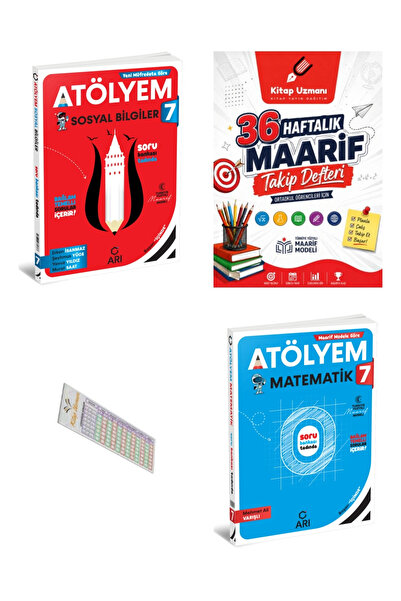Arı Yayıncılık 7.Sınıf Matematik Sosyal Atölyem 2027 Maarif Model+Telefon Tut...