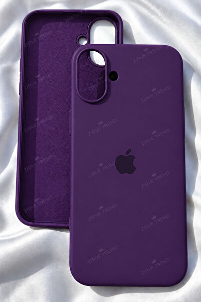 Revasser iPhone 16 için Kılıf Lansman Logolu İçi Yumuşak Kadife 16 kılıfı sil...
