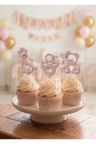 Kız Baby Shower Pasta Süsleri