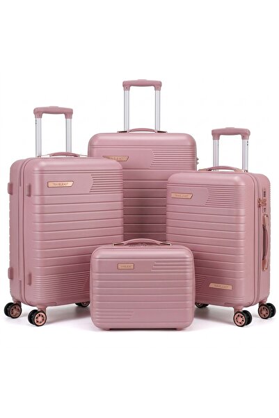 Dubai Power 4PC Hardside Luggage Set with Makeup Case, ABS 14/20/24/28 Inch L...