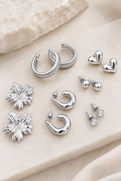 MRK 6 Pairs Earrings Set Floral Earrings