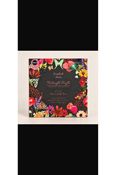 Scrapbook Desen Defteri 15x15 cm – Çiçekli Botanik Vintage Desenli Kolaj Günlük Ajanda Defteri