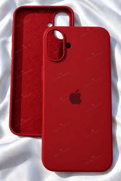 Revasser iPhone 17 için Kılıf Lansman Logolu İçi Yumuşak Kadife 17 kılıfı sil...