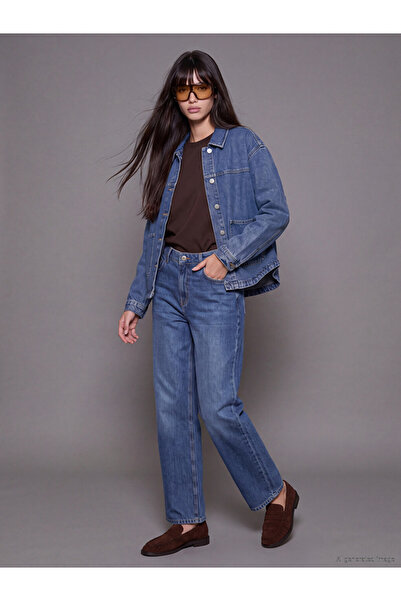 LC Waikiki Vizyon New Season Blue Straight Fit Women's Jean Pants