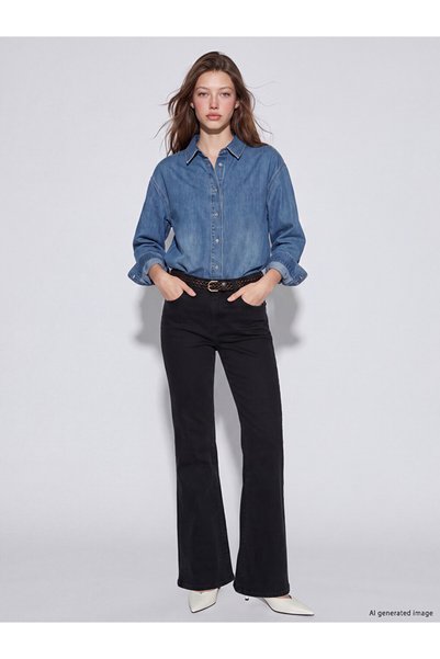 LC Waikiki Peak New Season Black Petite Flare Women's Jean Pants