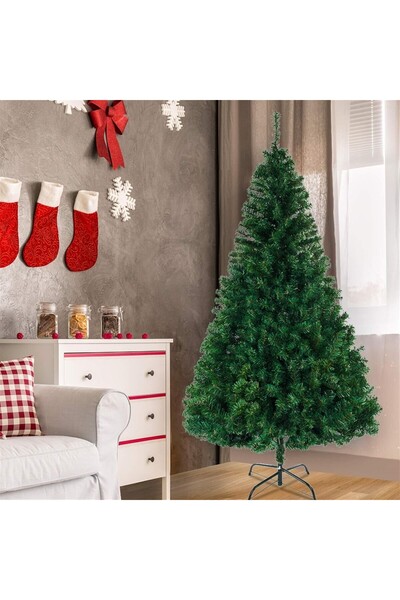 ARISOY 210 CM YILBAŞI AĞAÇ 1 KALİTE 800 DALLI YANINDA 6 LI FİYONK SÜS PERİ LE...