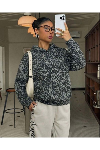 DREICH STREETWEAR ART Digital Printed Striped Oversize Hoodie