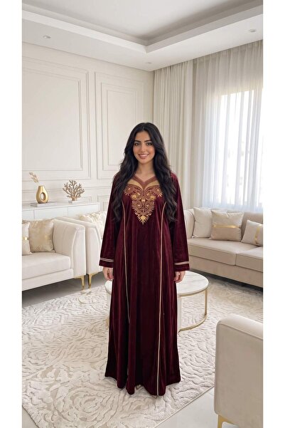 alqarat Al-Maha Velvet Jalabiya