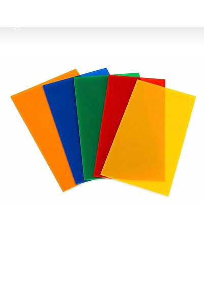 Artdesign RENKLİ ŞEFFAF ASETAT 5 ADET 5 RENK 250 MİCRON 25x35