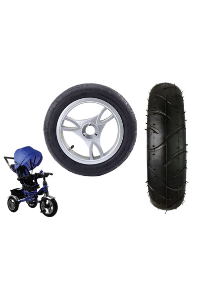LEAN Roată din plastic cu anvelopă de cauciuc (umflabilă) PRO600 față