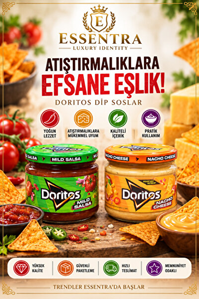 Essentra Home Doritos Dip Sos 2’li Karışık Set – Mild Salsa & Nacho Cheese ci...
