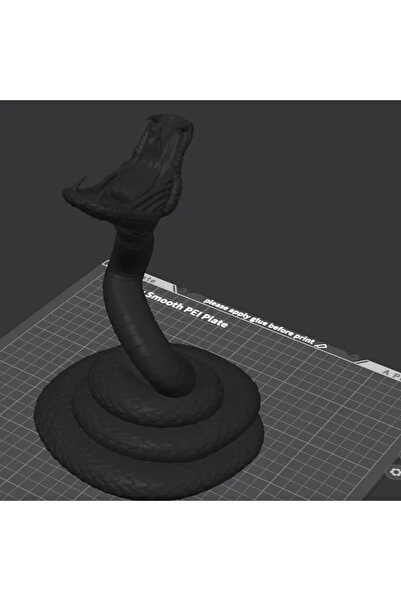 Yılan Figürlü Dekoratif Oyuncu Kulaklık Standı - 3D Masaüstü Kulaklık Tutucu