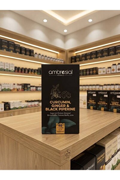 AMBROSIAL مكمل غذائي Herbals - Curcumin, Ginger & Black Piperine (كركمين، زنج...