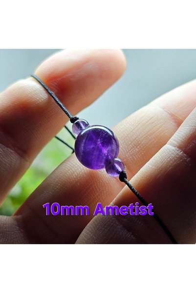 Singincraft Amethyst Mini Natural Stone Bracelet - Positive Energy Stone - 1 Piece