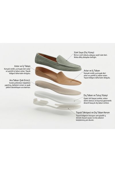 Growish Gd0136 Sage Green Genuine Suede Leather Green Color Combination Matching Imported White Sole Daily Loafer Casual Shoes
