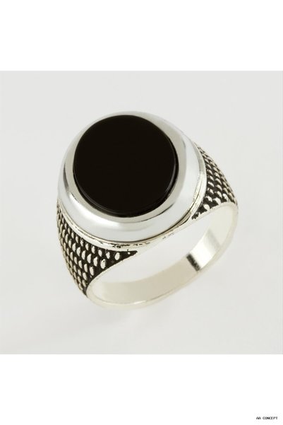 ZERO LAND CONCEPTA Round Metal Men's Ring, Silver (214732), Color 21