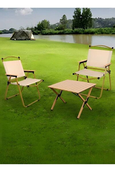 Royal Home 3-Piece Camping Set |   Portable Camping Table with 2 Chairs, Fold...