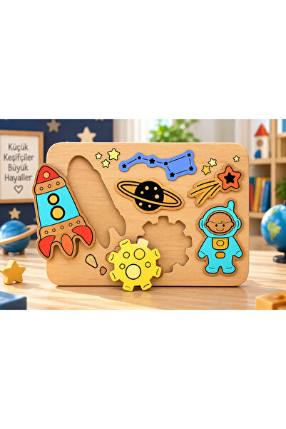 ROKH 🚀   Wooden Montessori Space Puzzle for Children |   Educational Wooden ...