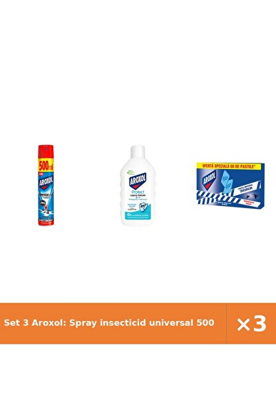 Aroxol Set 3 Aroxol: Spray insecticid universal 500 ml + Loțiune delicată 200...