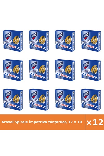 Aroxol Spirale împotriva țânțarilor, 12 x 10 bucăți