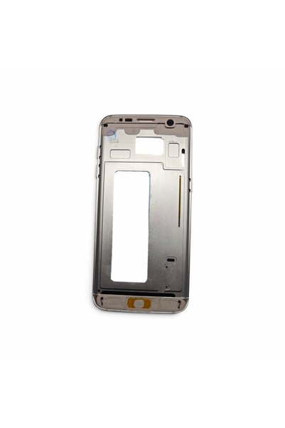 NewOrg G935 Orta Kasa Galaxy S7 Edge Uyumlu Siyah Renk Orta Kasa Çerçeve + Ses Açma ON OFF Tuş Plastik Kamera Camı Koyu Gri