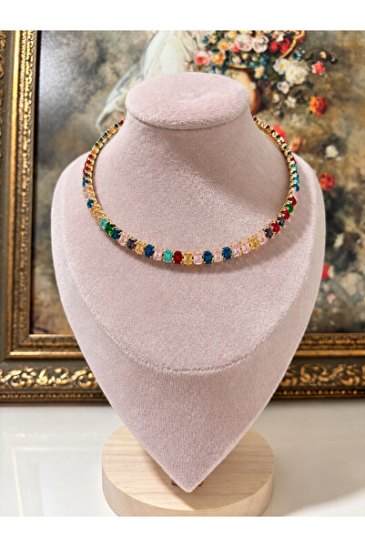 Gizemindünyası Multicolor Zircon Stone Choker Necklace