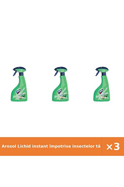 Aroxol Lichid instant împotriva insectelor târâtoare, set 3 bucăți