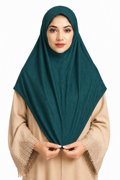 Linda Hijab Linda One Piece Hijab for Women –Printed Mesh Fabric Islamic Hija...