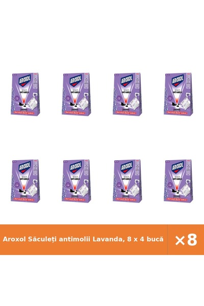 Aroxol Săculeți antimolii Lavanda, 8 x 4 bucăți