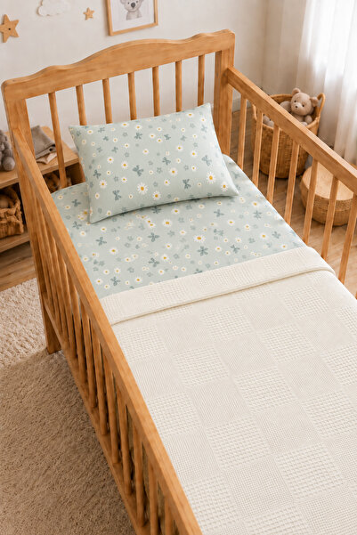 Bebelz 100% Cotton Mother's Side Park Bed Compatible Baby Pique and Sheet Set...