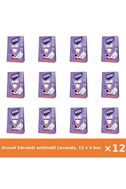 Aroxol Săculeți antimolii Lavanda, 12 x 4 bucăți