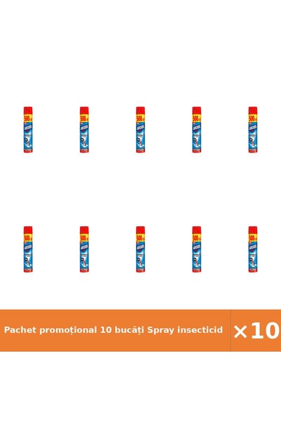 Aroxol Pachet promoțional 10 bucăți Spray insecticid universal AROXOL, 500 ml