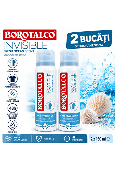 Borotalco 2x Deodorant Invisible Fresh 150ml