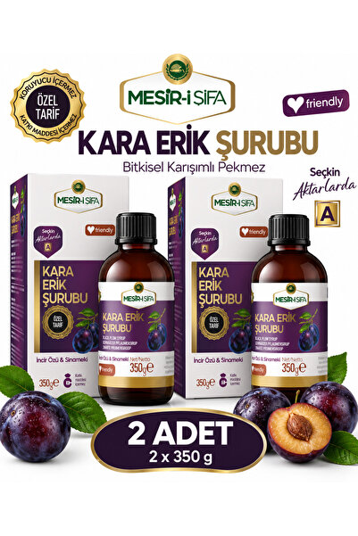Mesirişifa Kara Erik Şurubu İncir Özü ve Sinameki İçerikli Erik Şurubu 350g 2...