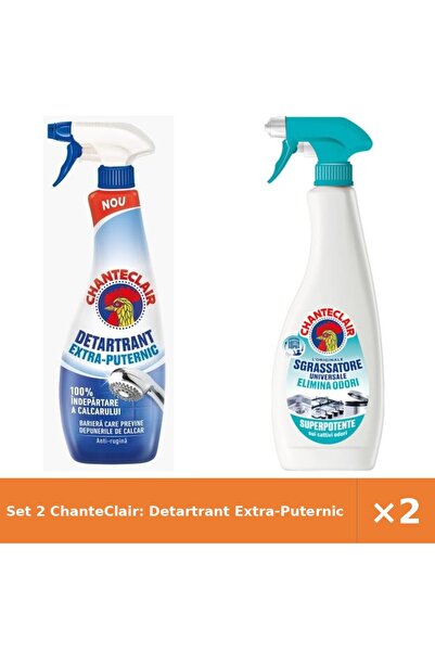 Chanteclair Set 2 ChanteClair: Detartrant Extra-Puternic 625ml + Spray Univer...