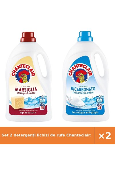 Chanteclair Set 2 detergenți lichizi de rufe Chanteclair: Marsilia + Bicarbonat