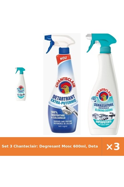 Chanteclair Set 3 Chanteclair: Degresant Mosc 600ml, Detartrant 625ml, Spray ...