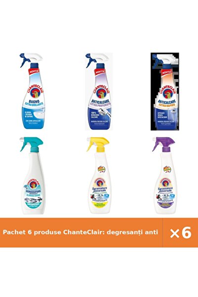 Chanteclair Pachet 6 produse ChanteClair: degresanți anticalcar, spray anti-m...